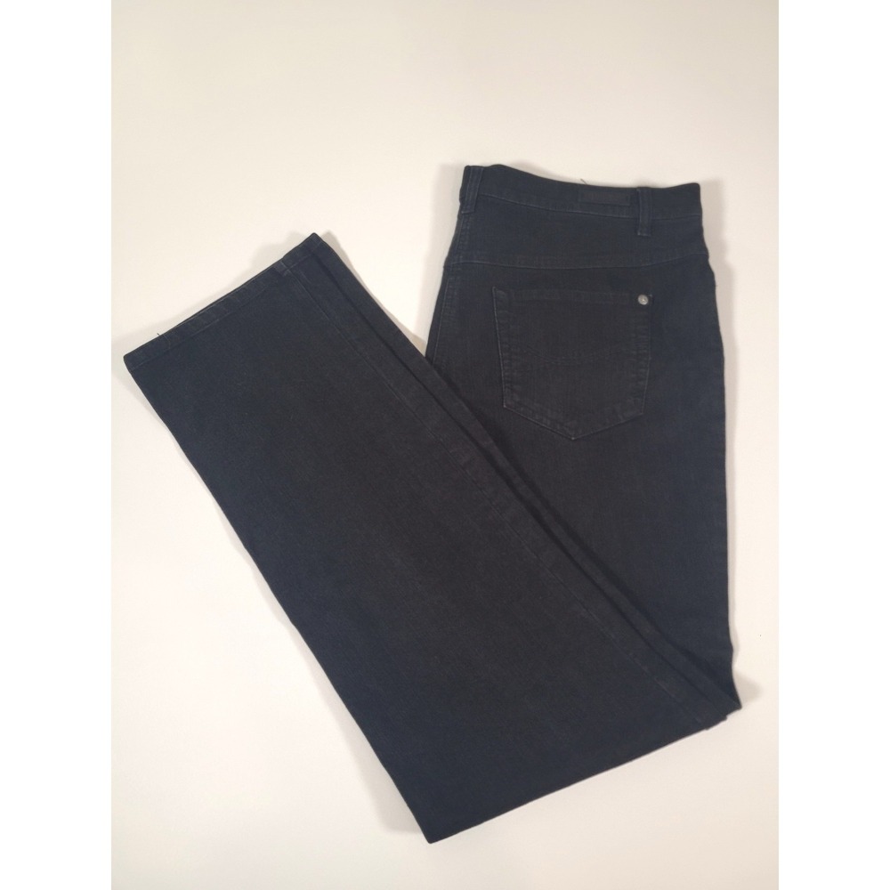 GERRY WEBER Irina Jeans Straight Leg Stretch Black Euro 44R Please Read